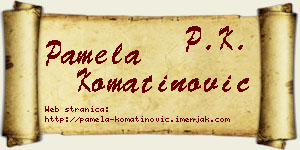 Pamela Komatinović vizit kartica